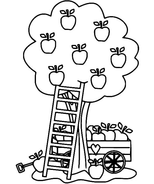 Charmanter Apfel ausmalbilder