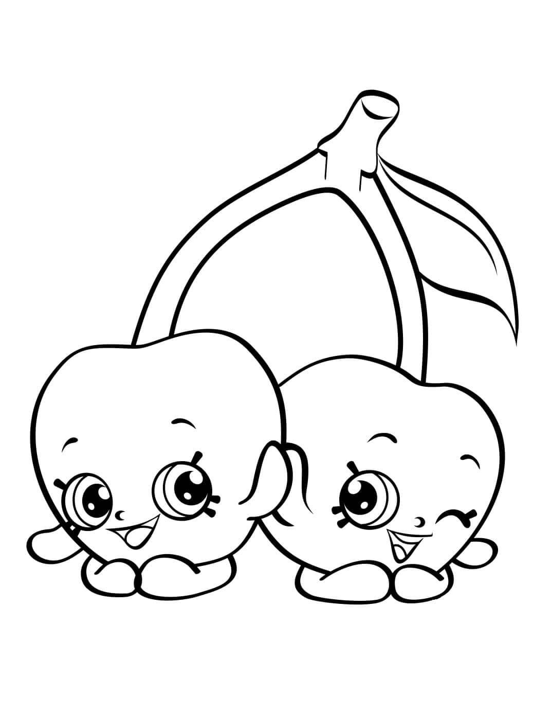 Cheeky Cherries Shopkins ausmalbilder