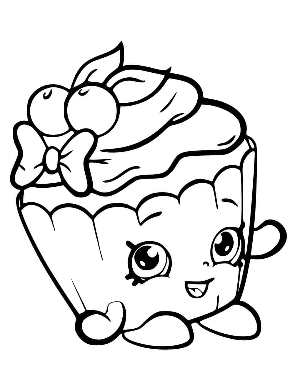 Cherry Nice Cupcake Shopkins ausmalbilder