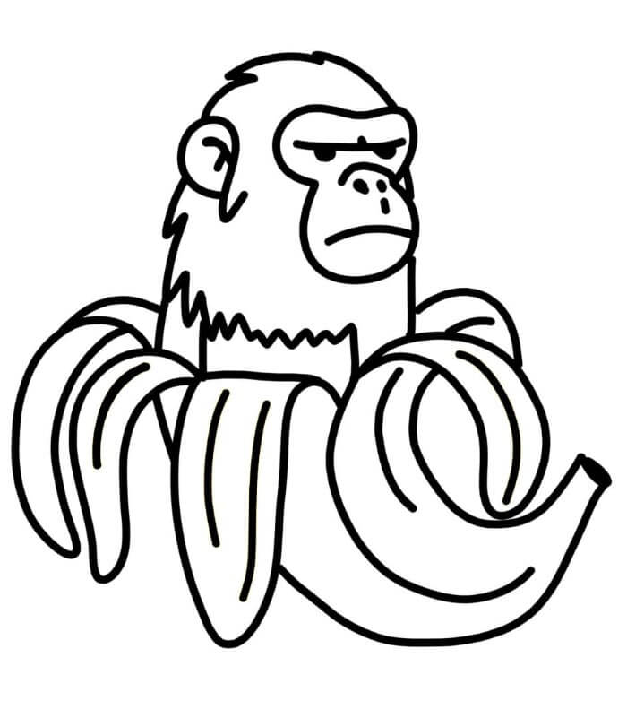 Chimpanzini Bananini Brainrot ausmalbilder