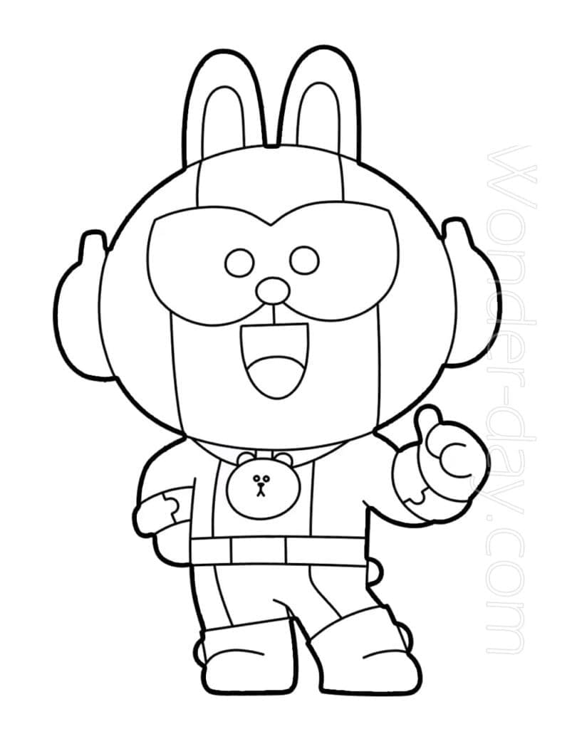 Cony Max Brawl Stars ausmalbilder