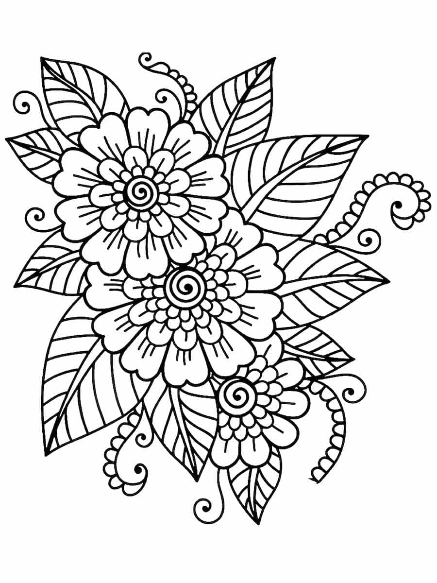 Coole Blume ausmalbilder