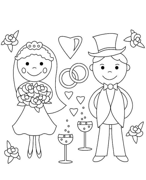 Hochzeit ausmalbilder