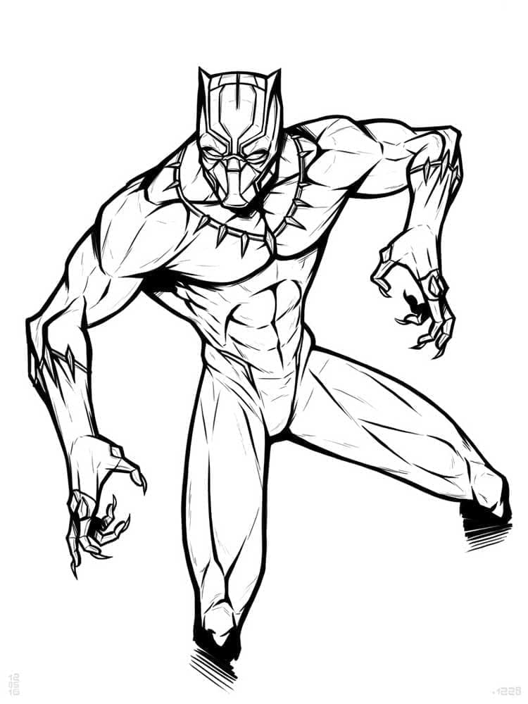 Cooler Black Panther ausmalbilder