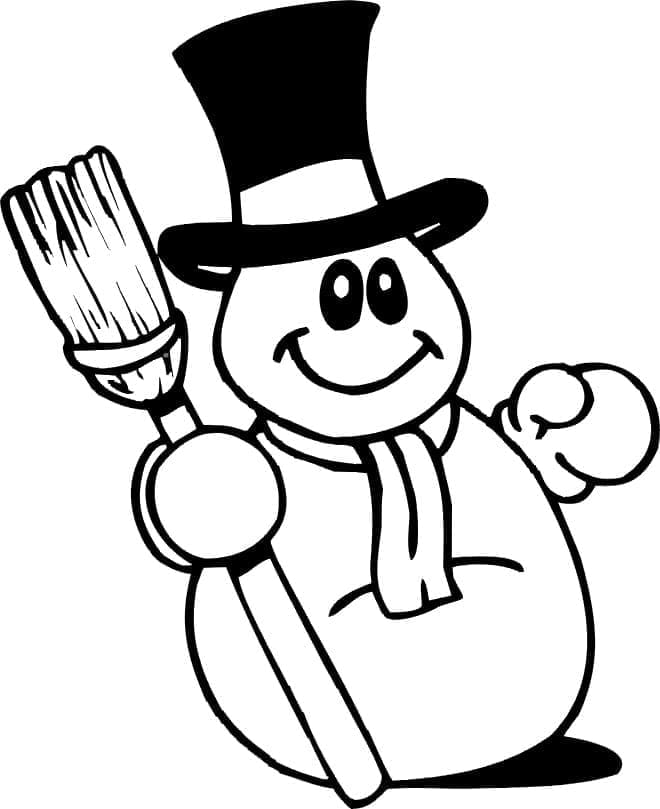 Cooler Schneemann ausmalbilder