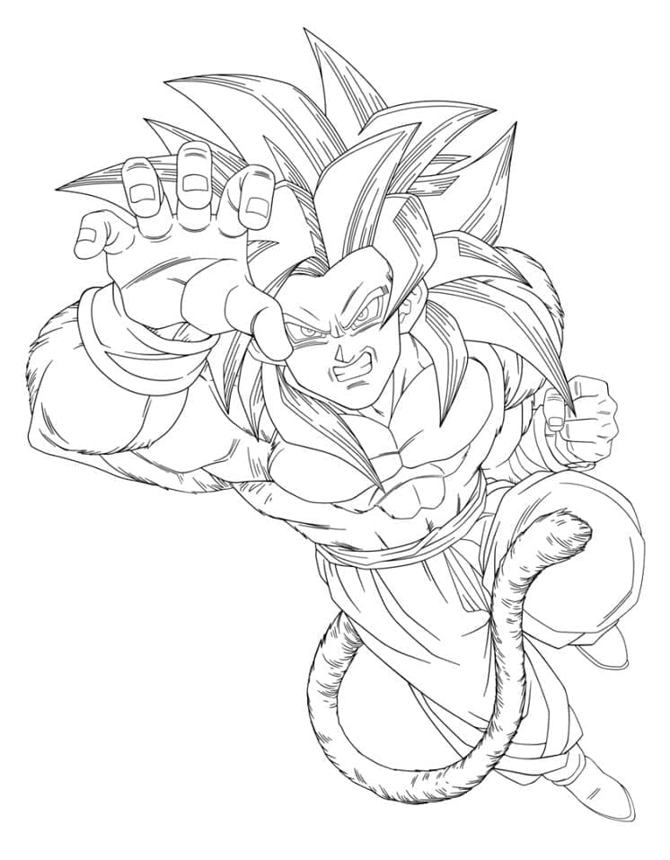 Cooler Son Goku ausmalbilder