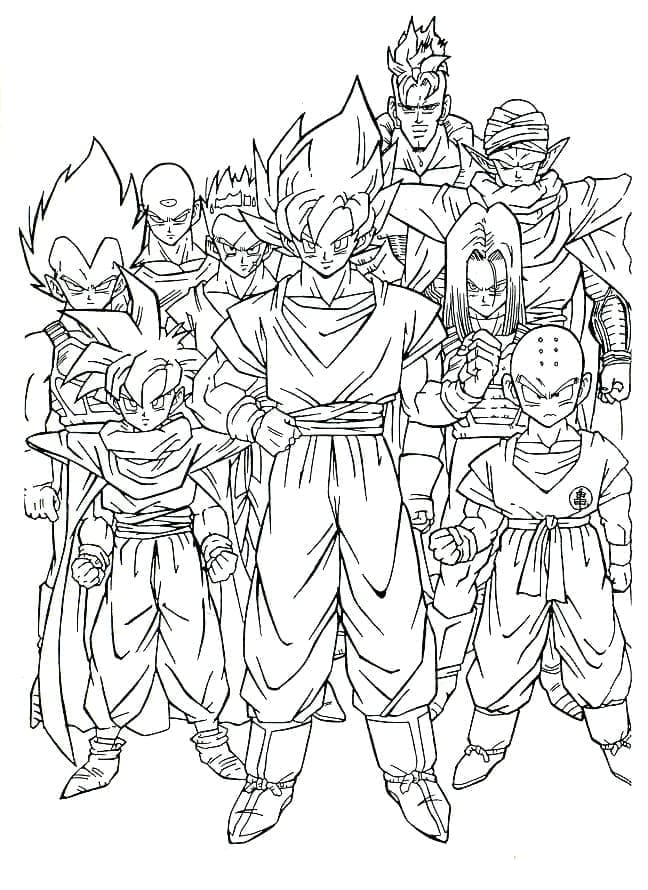 Cooles Dragon Ball Z Motiv ausmalbilder