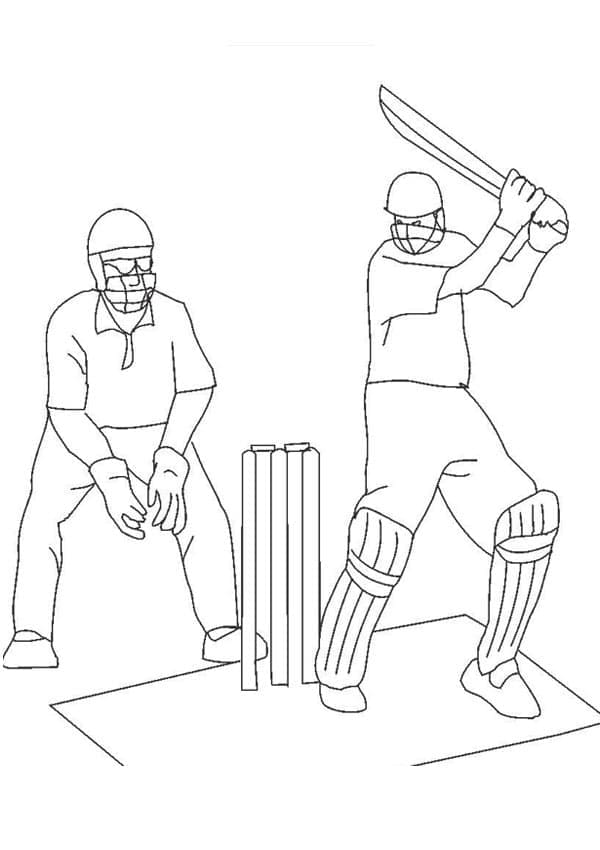 Cricket Für 1-Jährige Kinder ausmalbilder