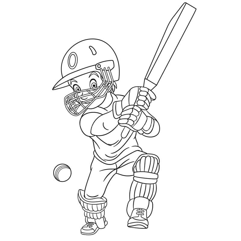 Cricket Spiel 3 ausmalbilder