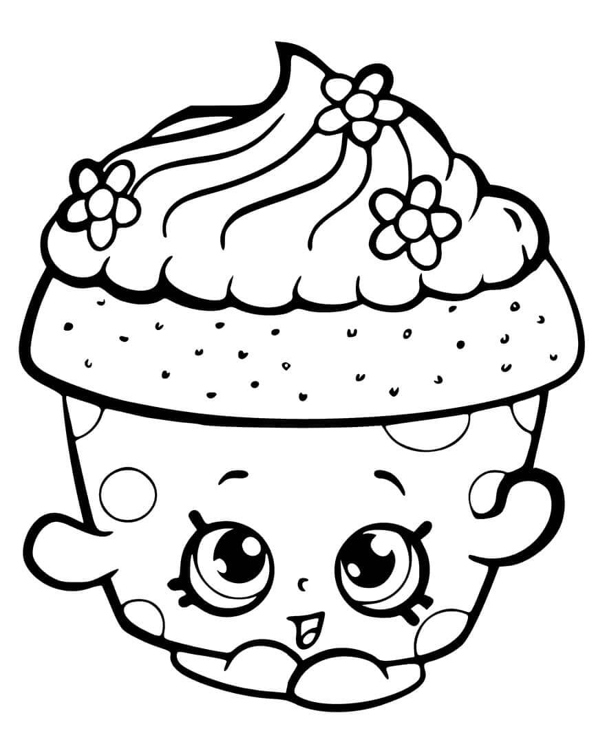 Cupcake Petal Shopkins ausmalbilder