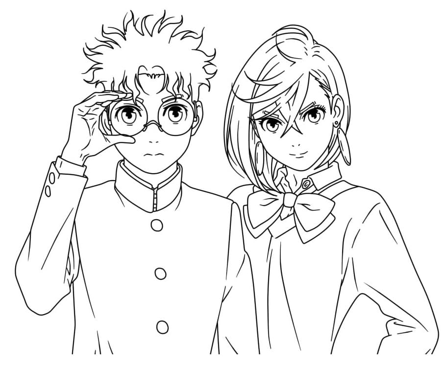 Dandadan Anime ausmalbilder