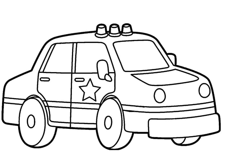 Das Polizeiauto ausmalbilder