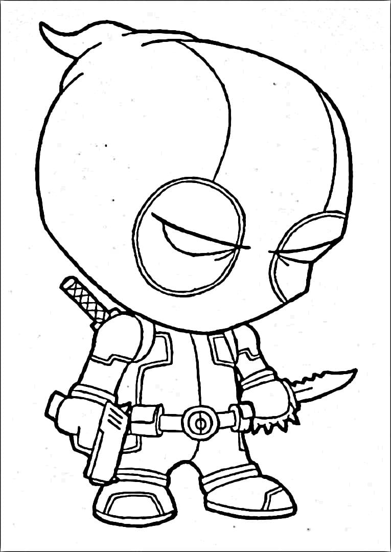 Deadpool Marvel Superheld ausmalbilder