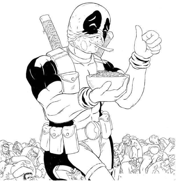 Deadpool für 5-jährige Kinder ausmalbilder