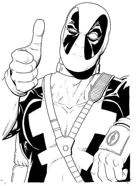 Deadpool für 6-jährige Kinder ausmalbilder