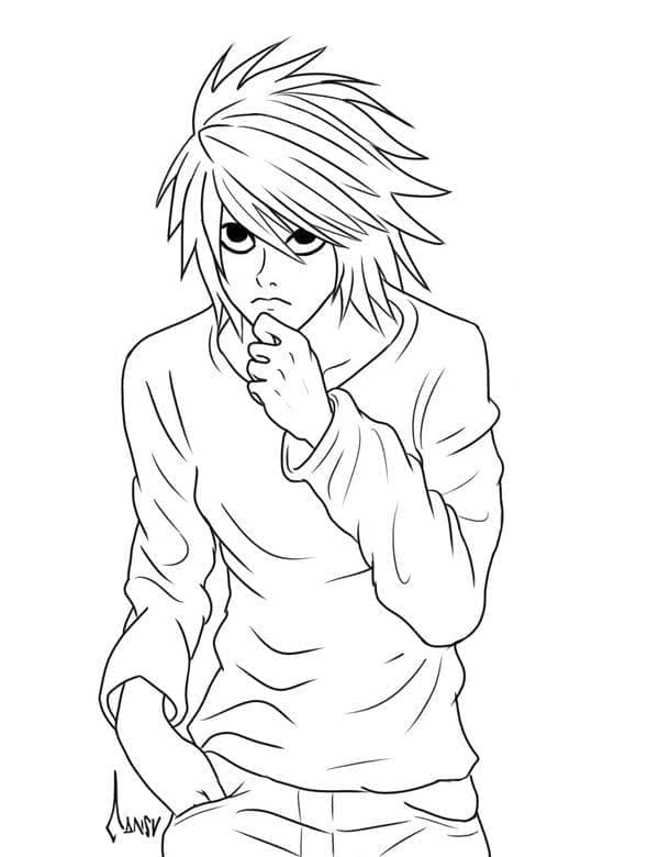 Death Note Malvorlage für Kinder ausmalbilder