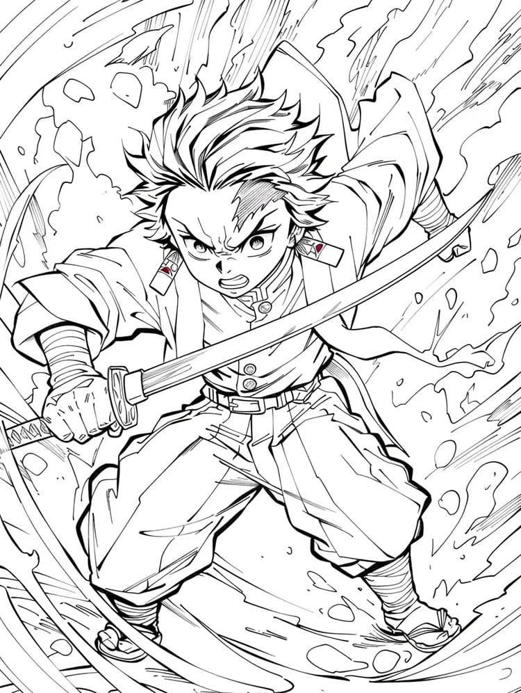 Demon Slayer Anime-Serie ausmalbilder