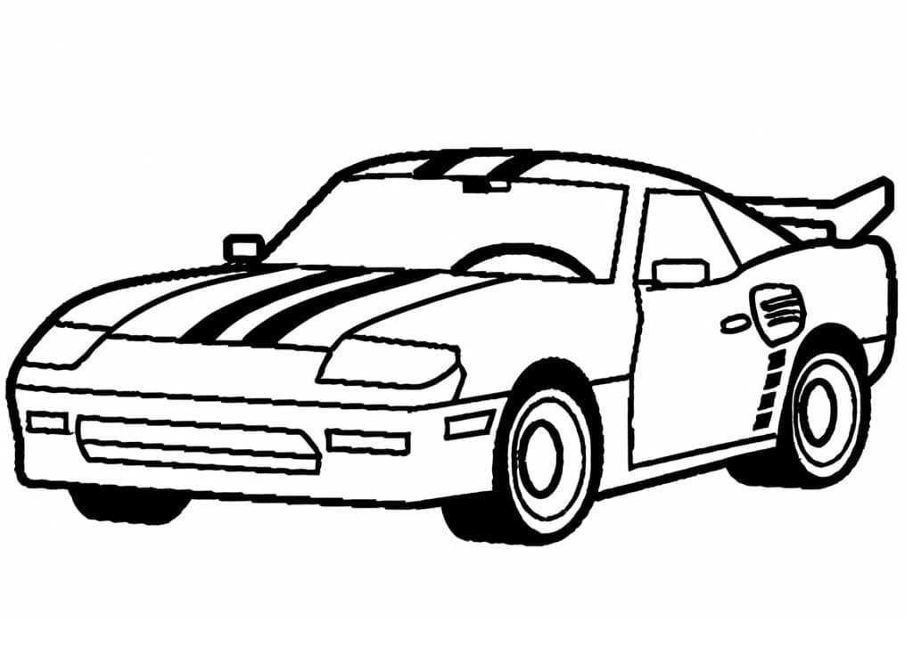 Der Rennwagen ausmalbilder