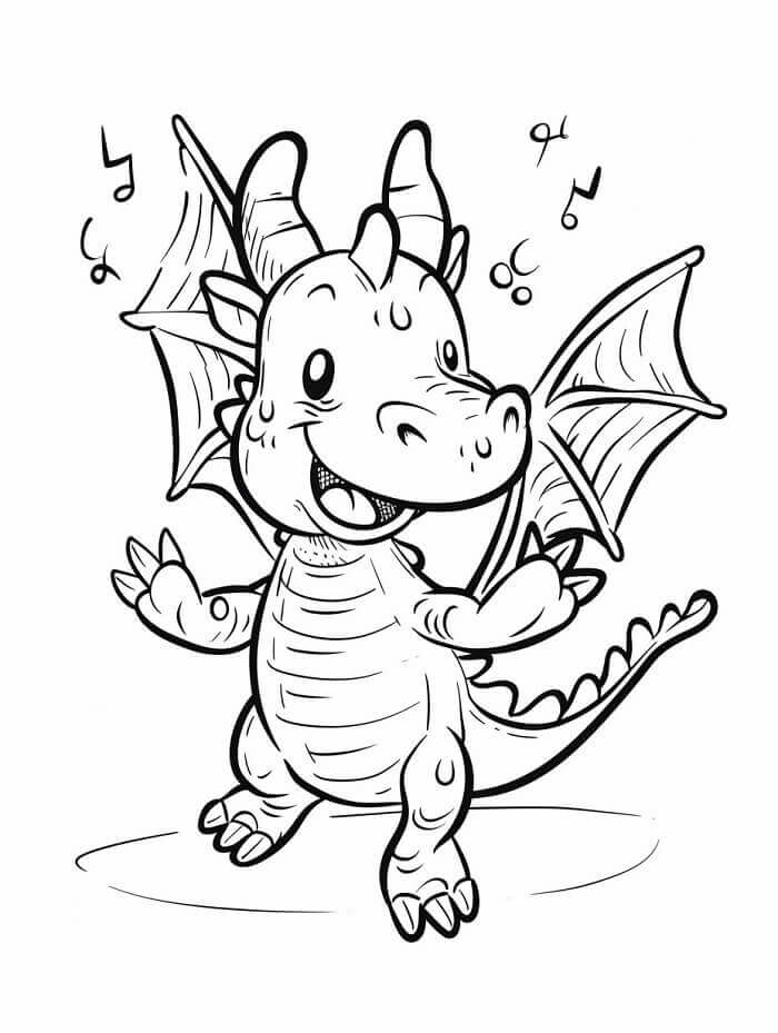 Drache druckbereit ausmalbilder