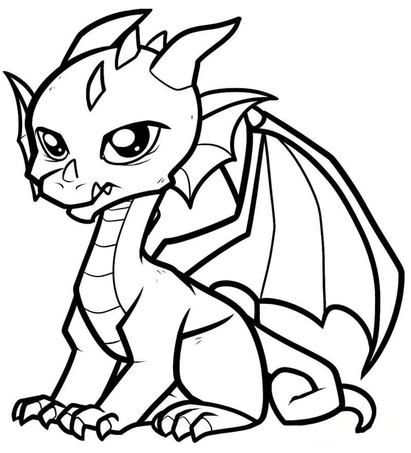 Drache für 2-jährige Kinder ausmalbilder