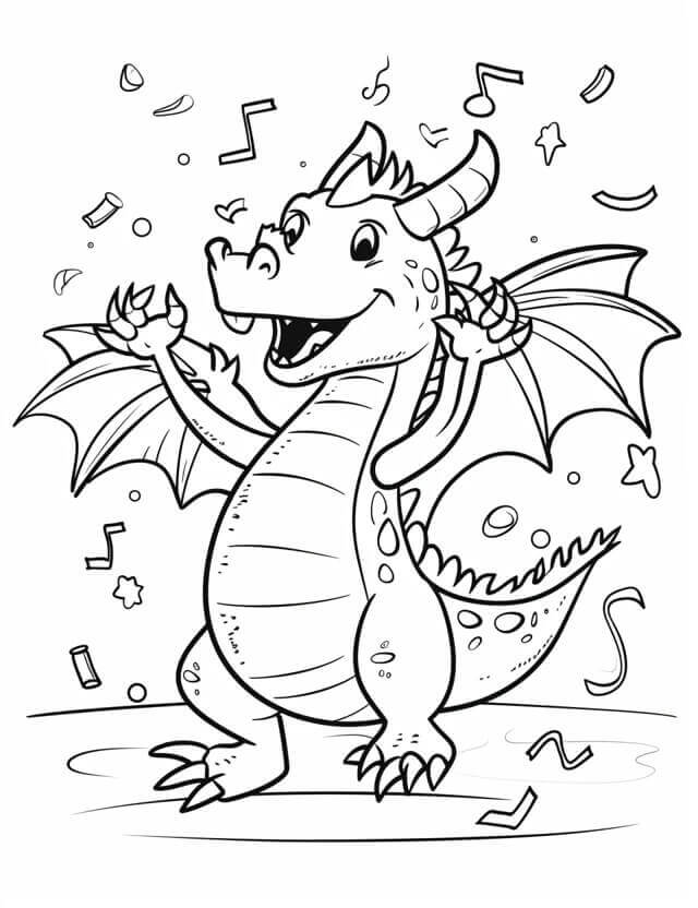Drachen ausmalbilder