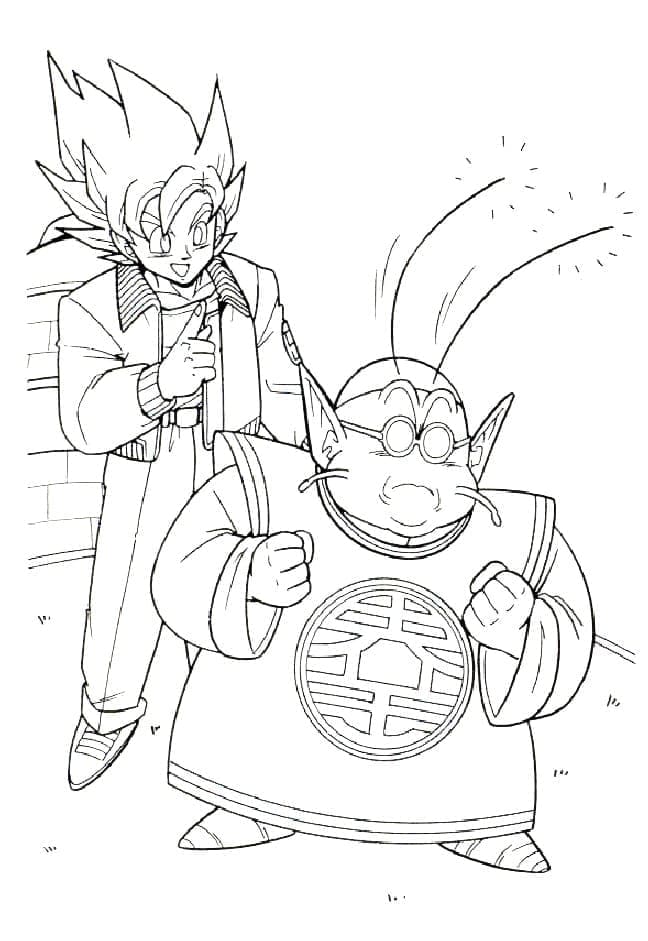Dragon Ball Z Anime-Serie ausmalbilder