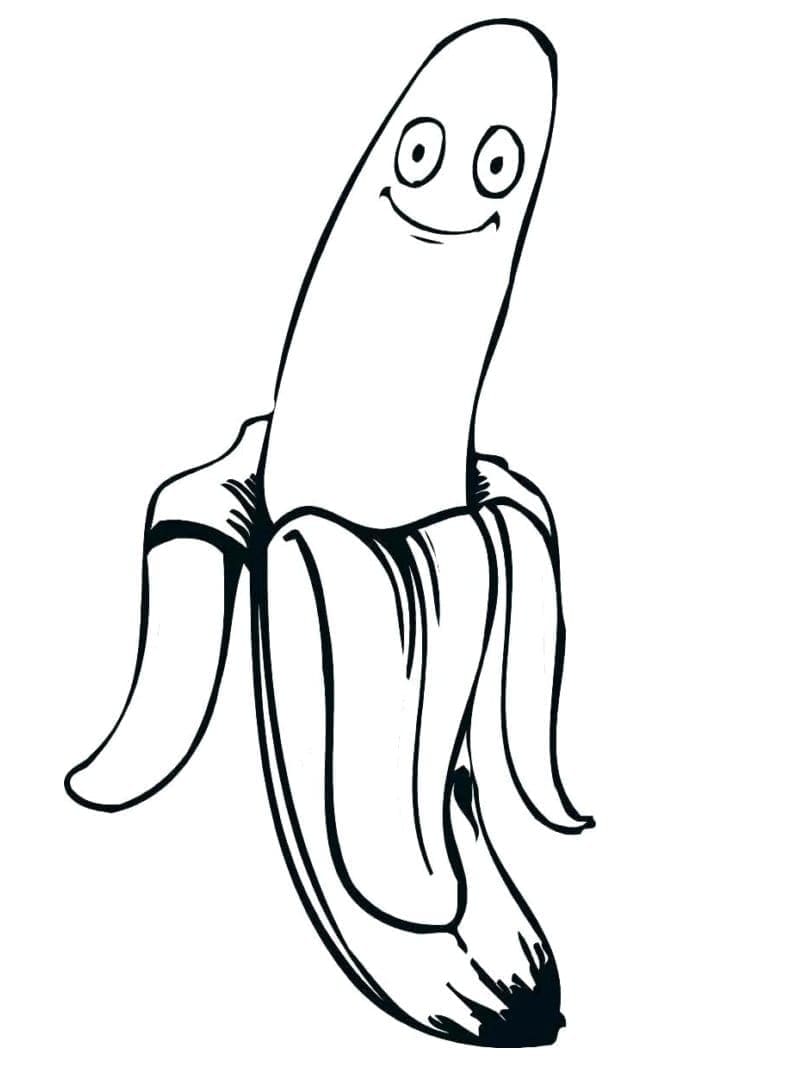Druckbare Kinder-Version Banane ausmalbilder