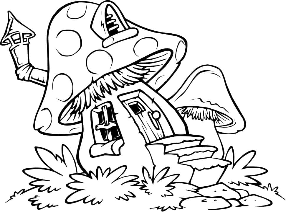 Druckbare Kinder-Version Haus ausmalbilder