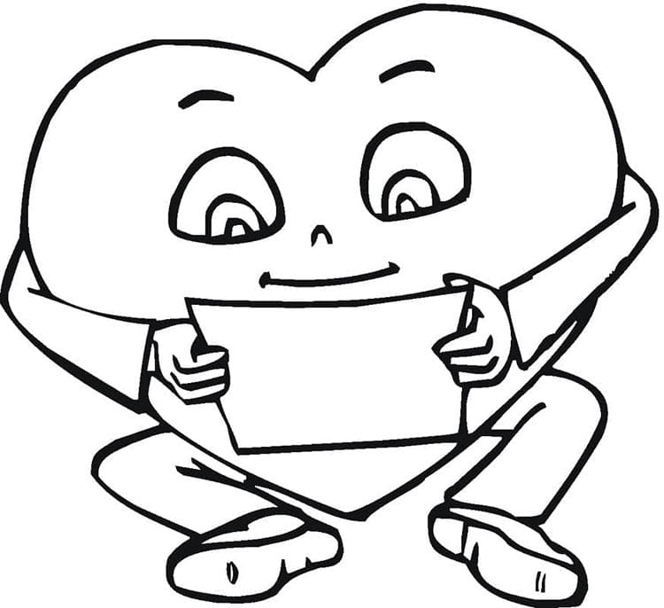 Druckbare Kinder-Version Herz ausmalbilder