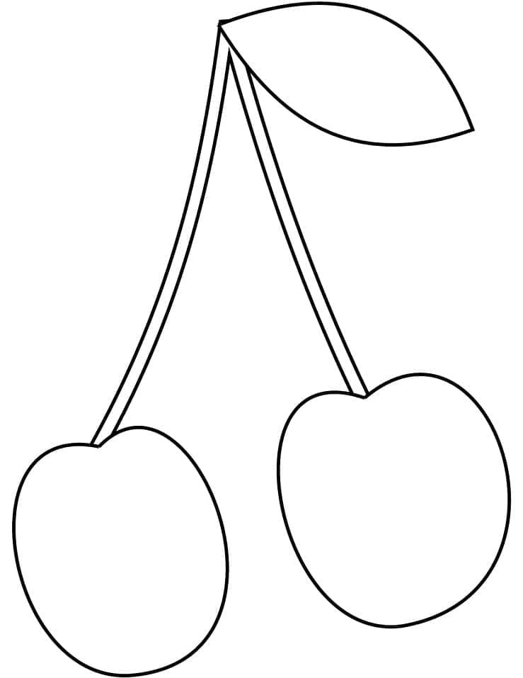Druckbare Kinder-Version Kirsche ausmalbilder