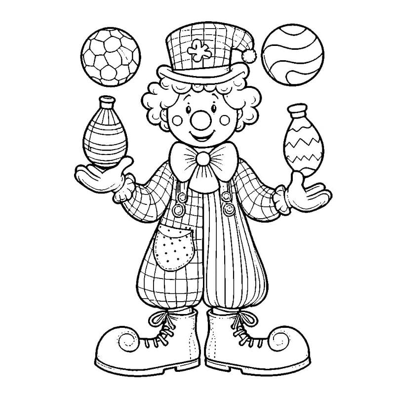 Druckbare Kinder-Version Zirkus ausmalbilder