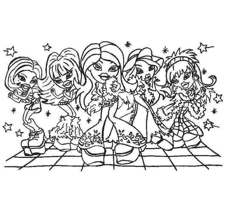 Druckbare Kostenlose Bratz ausmalbilder