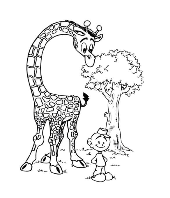 Druckbare Kostenlose Giraffe ausmalbilder