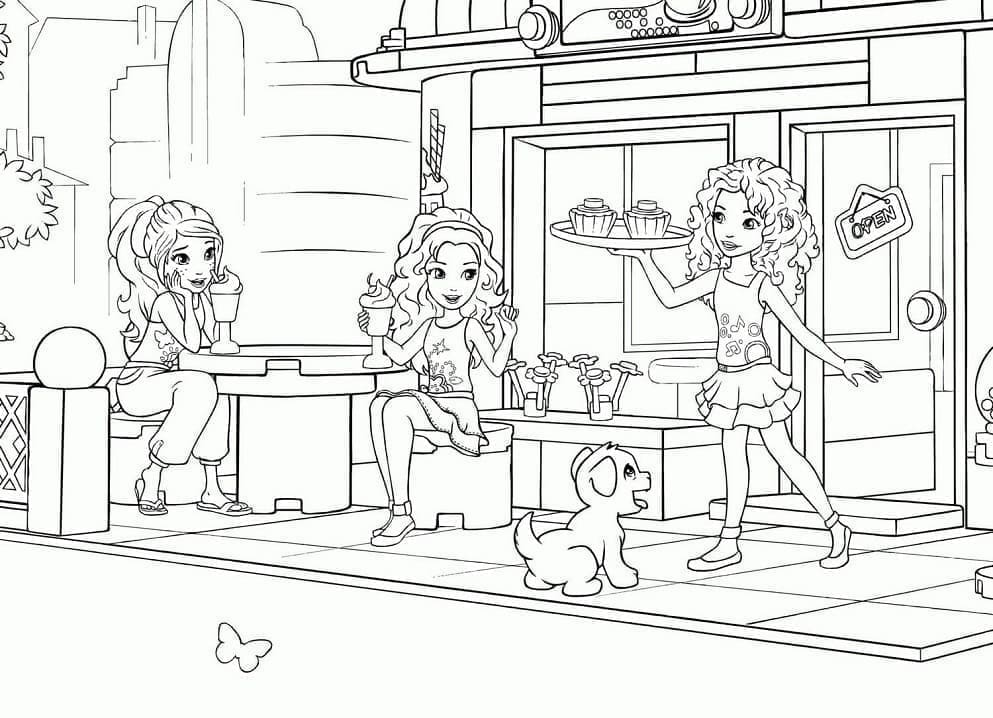 Druckbare Kostenlose Lego Friends ausmalbilder