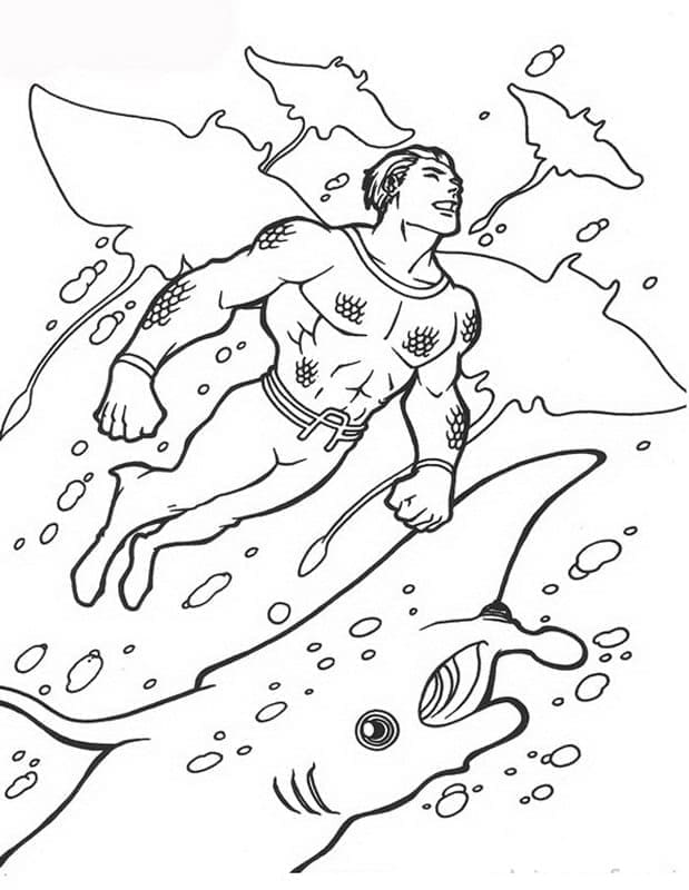 Druckbarer Aquaman ausmalbilder