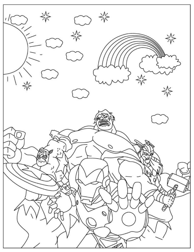 Druckbarer Avengers ausmalbilder