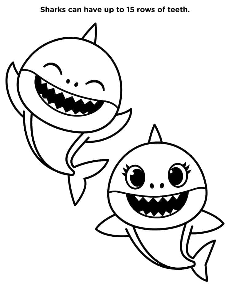 Druckbarer Baby Shark ausmalbilder