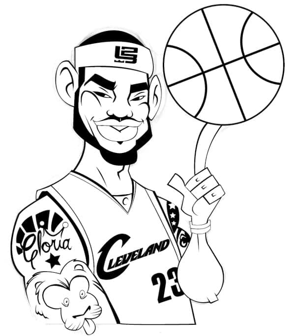 Druckbarer Basketball ausmalbilder