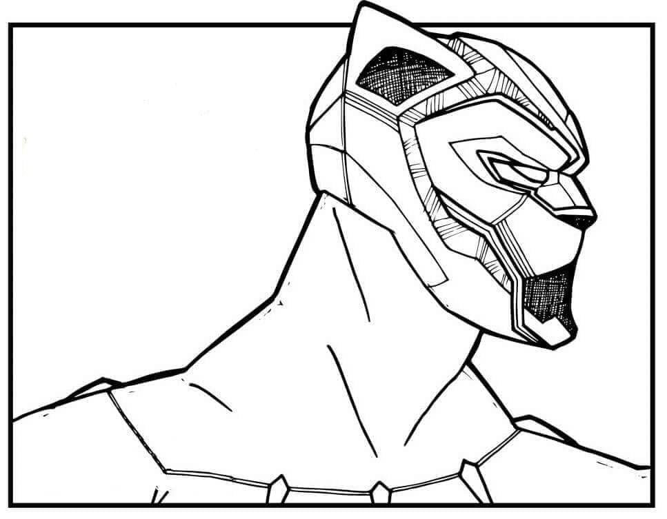 Druckbarer Black Panther für Kinder ausmalbilder