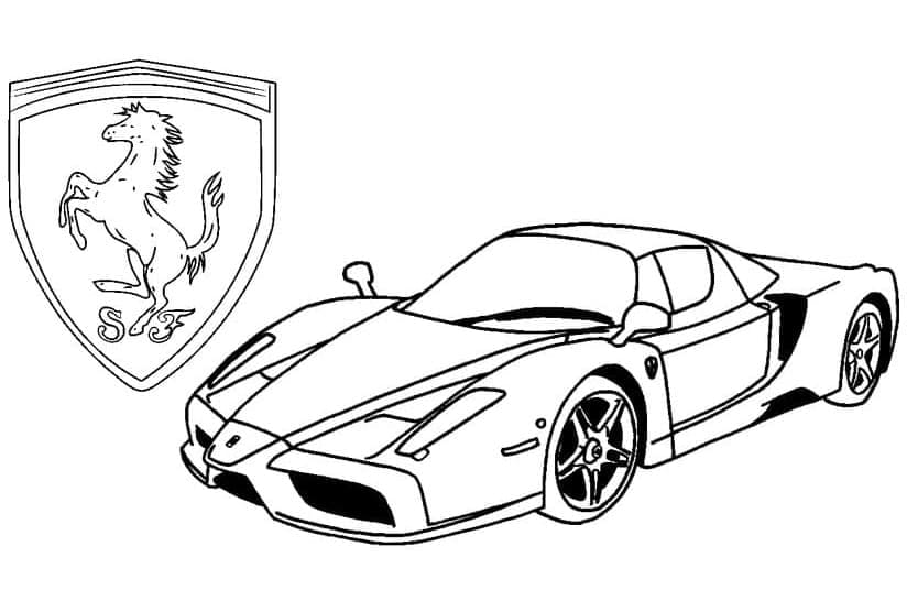Druckbarer Ferrari ausmalbilder