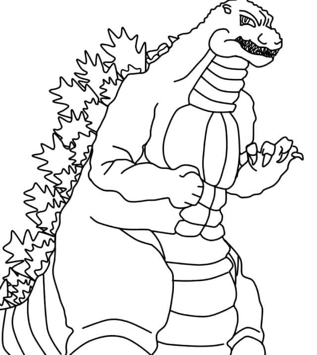 Druckbarer Godzilla ausmalbilder