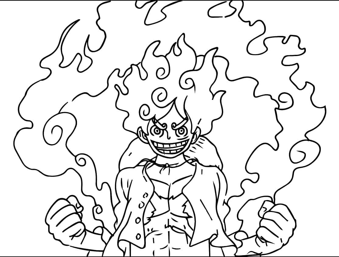 Druckbarer Gratis Luffy ausmalbilder