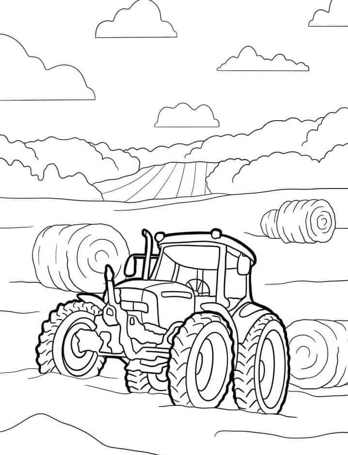 Druckbarer Gratis Traktor ausmalbilder
