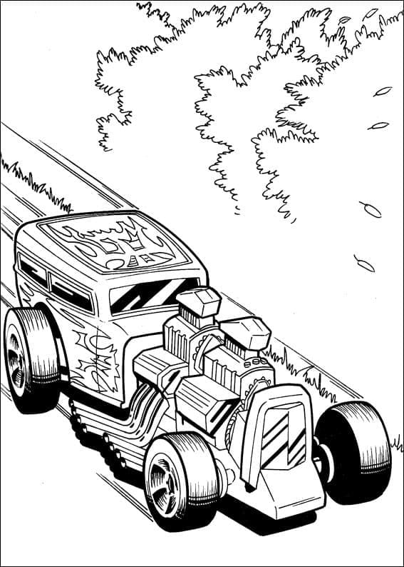Druckbarer Hot Wheels für Kinder ausmalbilder