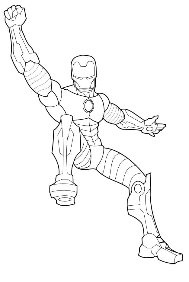 Druckbarer Iron Man für Kinder ausmalbilder
