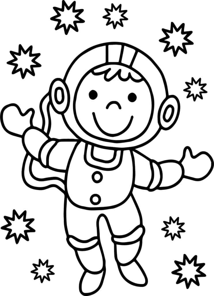 Druckbarer Kostenloser Astronaut ausmalbilder