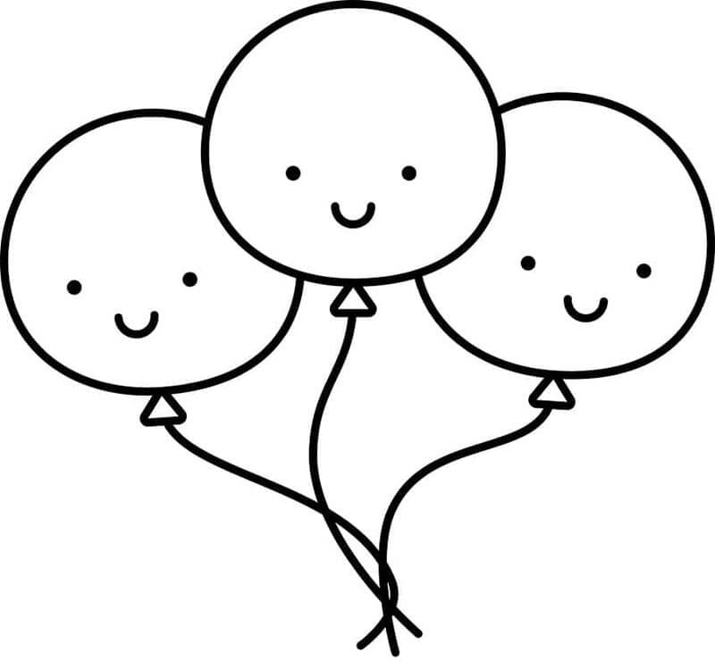 Druckbarer Kostenloser Ballon ausmalbilder