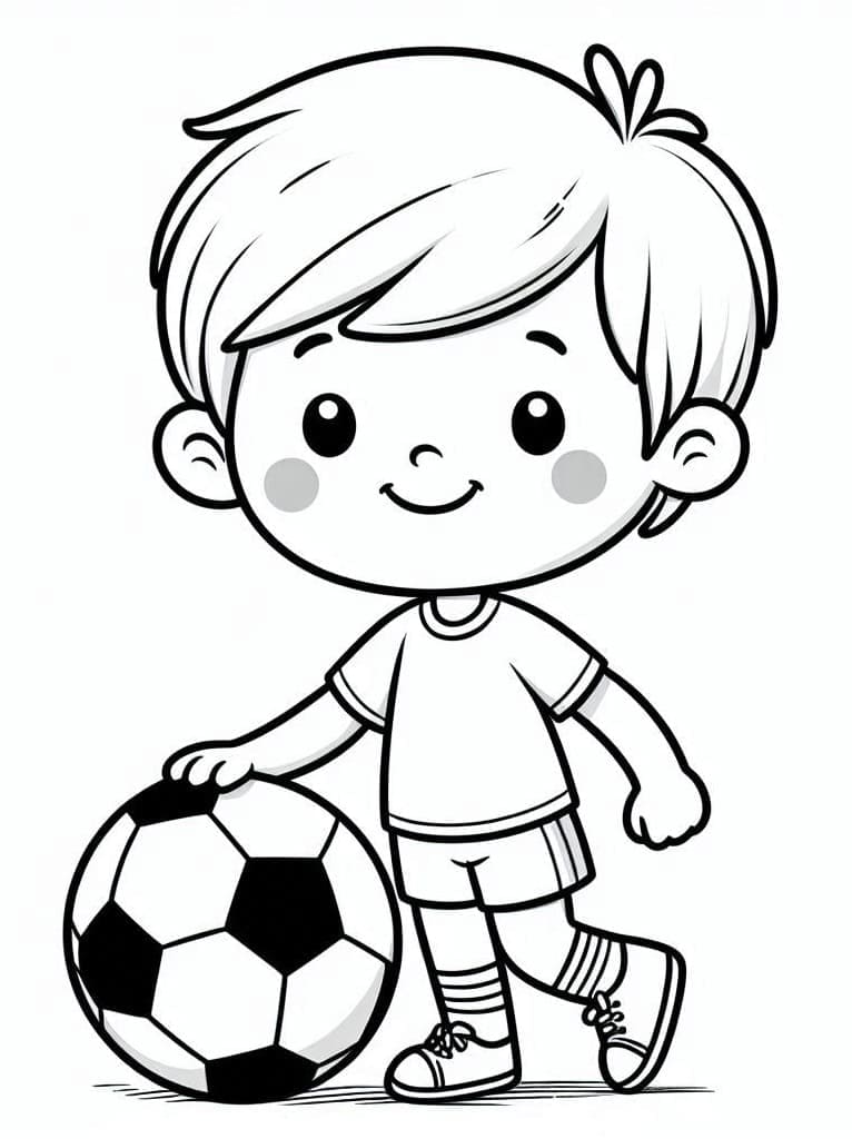 Druckbarer Kostenloser Fußball ausmalbilder