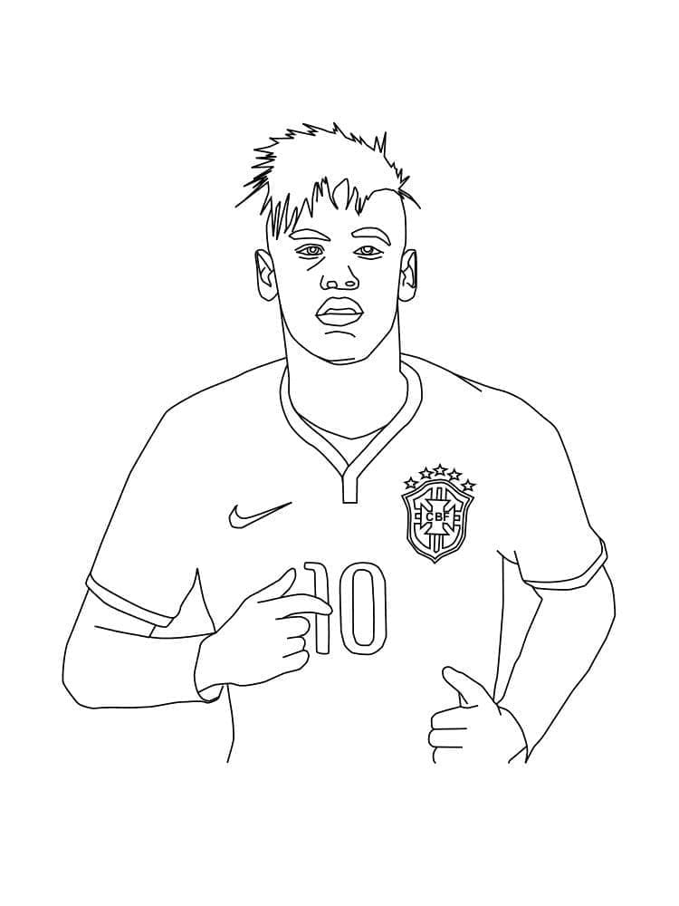 Druckbarer Kostenloser Neymar ausmalbilder
