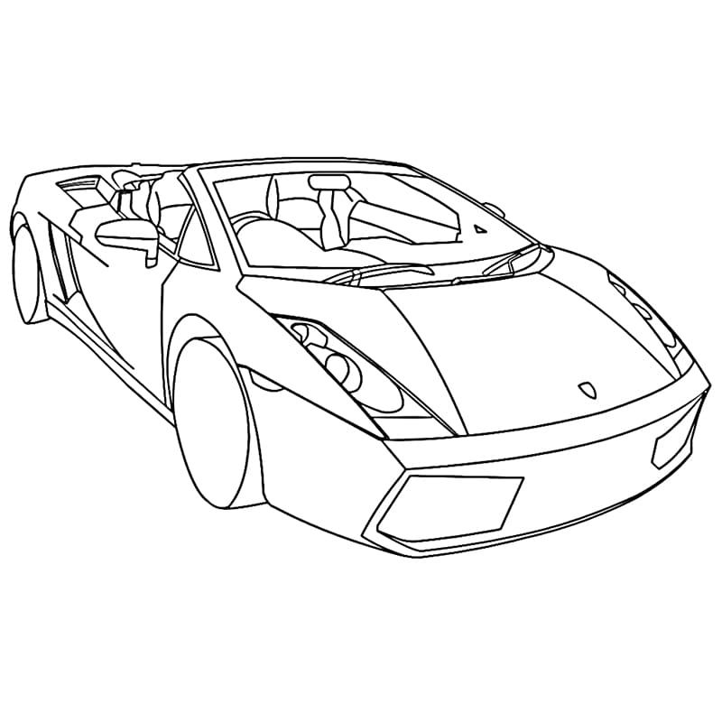 Druckbarer Lamborghini für Kinder ausmalbilder